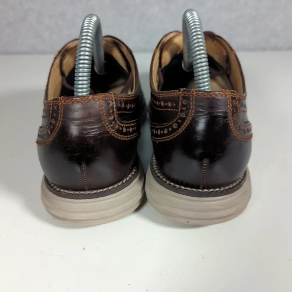 Cole Haan Grand IS Wingtip Oxfords Mens Shoes 8M White Sole Dark‎ Brown